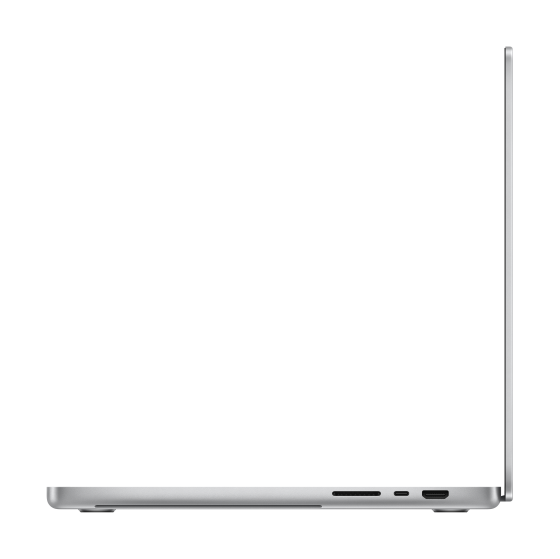 MacBook Pro 16-inch Silver angled side view