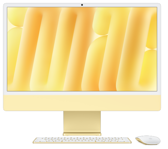 iMac 24-inch (M4 chip) (Yellow, 1TB) hero image